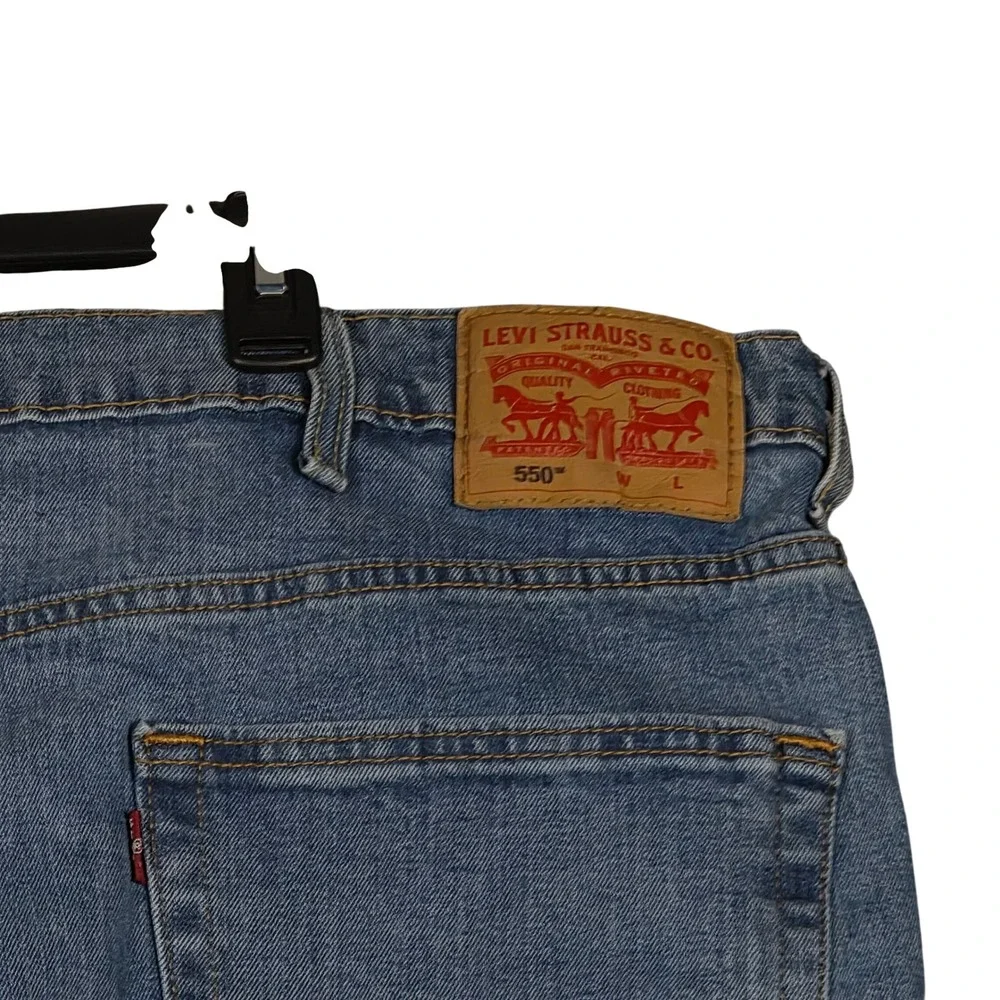 Levis 550 Relaxed Fit Jeans‎ 48x32 Blue Medium Wash Tapered Stretch Denim